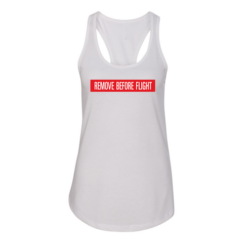 Remove Before Flight Racerback Tank