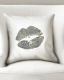 Camo Kiss Throw Pillow Case 18"x18"