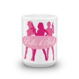 Belles & Shells Pink Magnum Logo mug